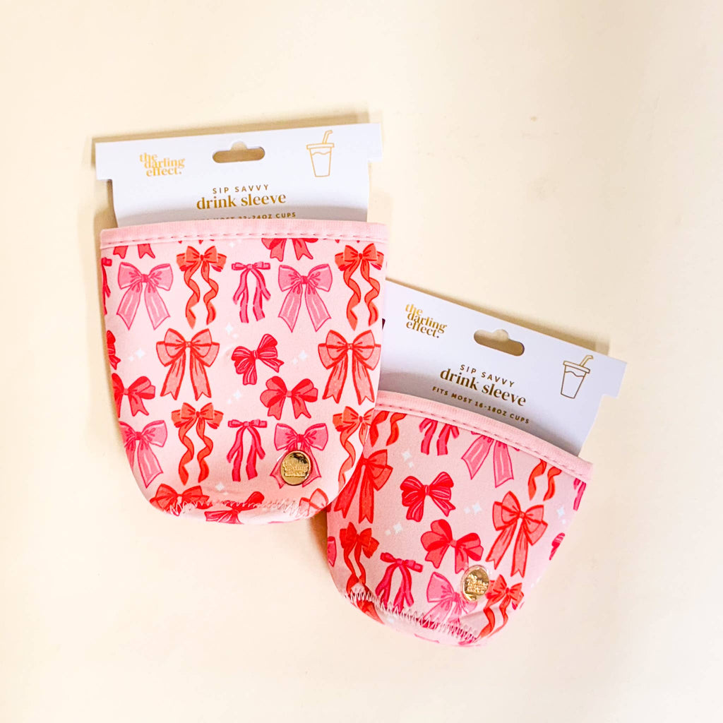 Sip Savvy Drink Sleeve, Blushing Bows