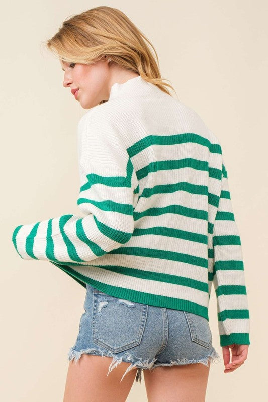 Green Stripe Classroom Sweater