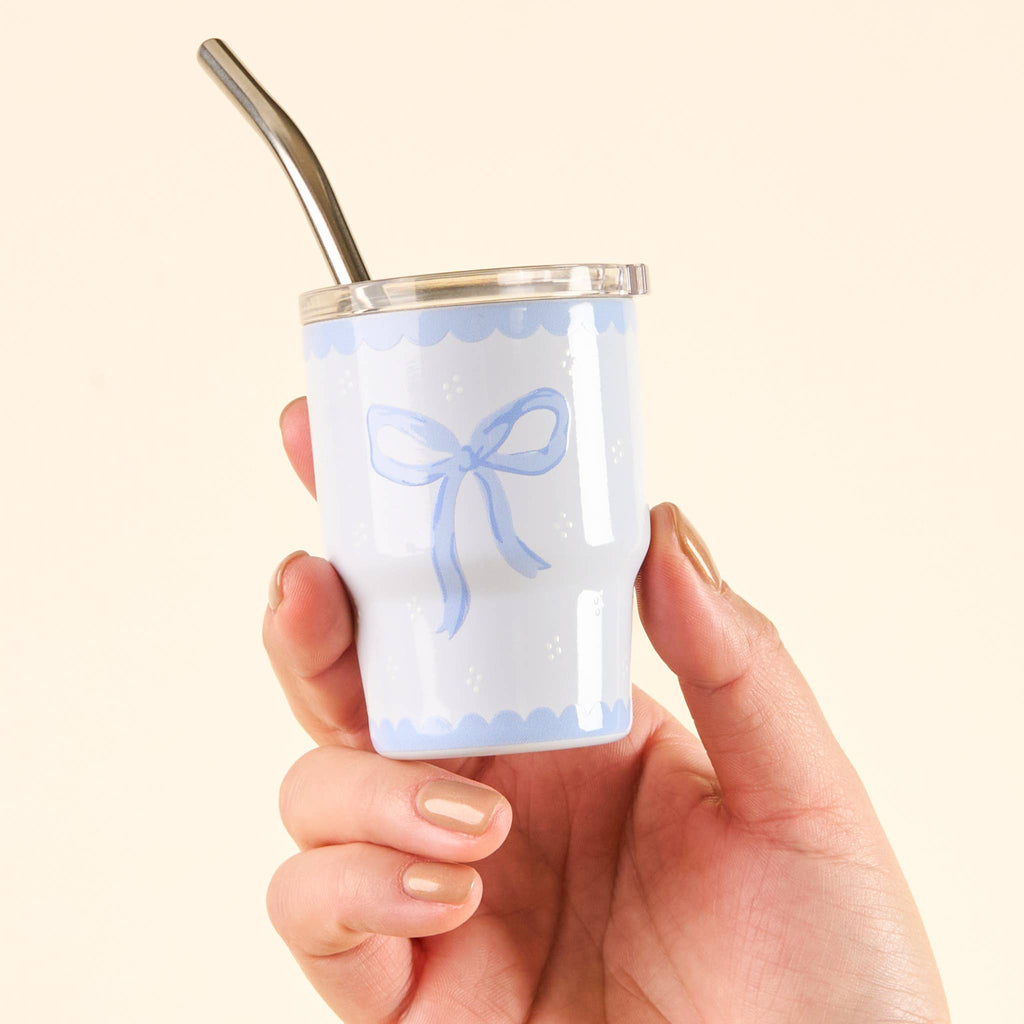 2 oz Tiny Tumbler, Bow Blue