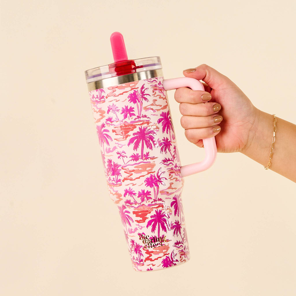 40 oz Tumbler, Paradise Palms