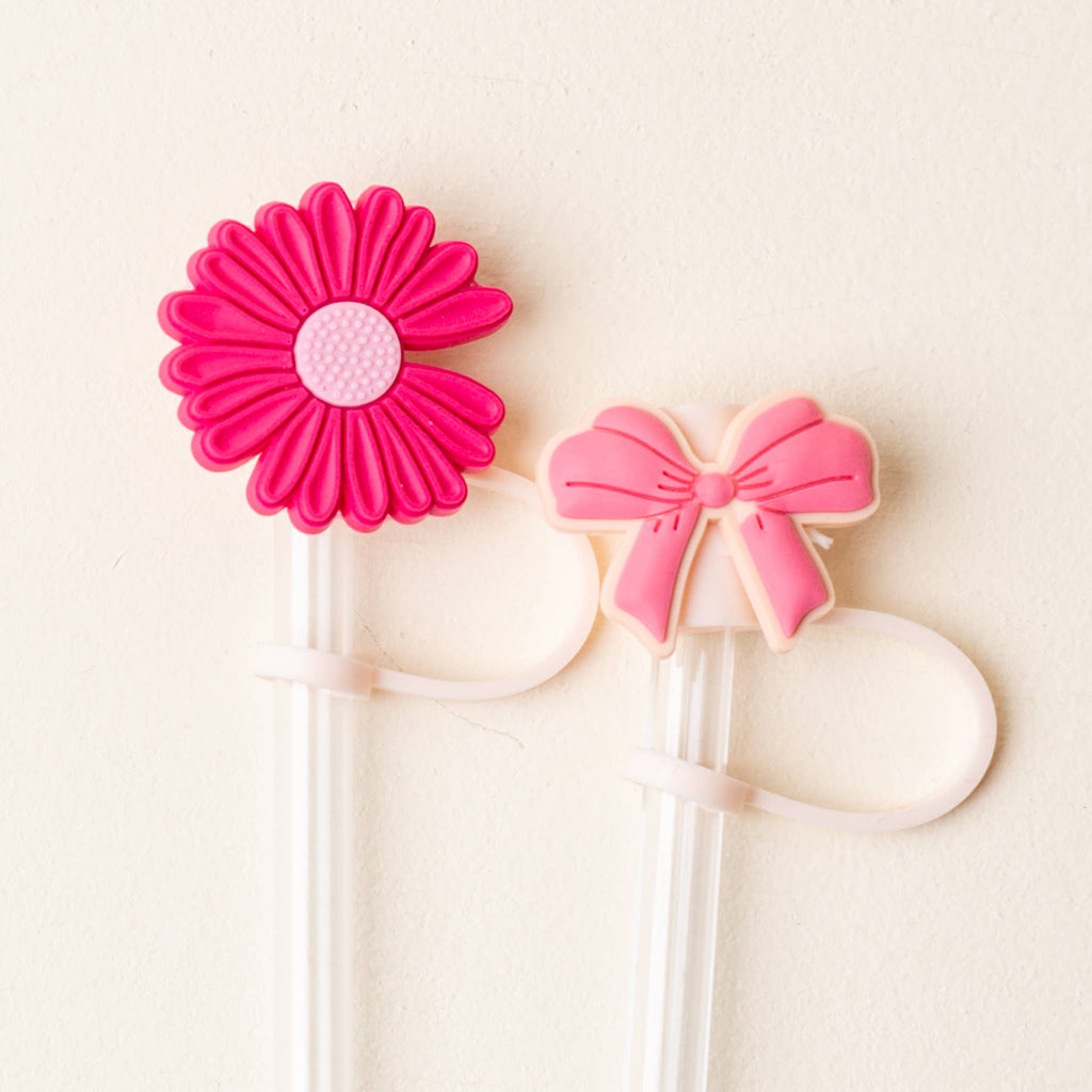 Straw Topper Set, Bubblegum