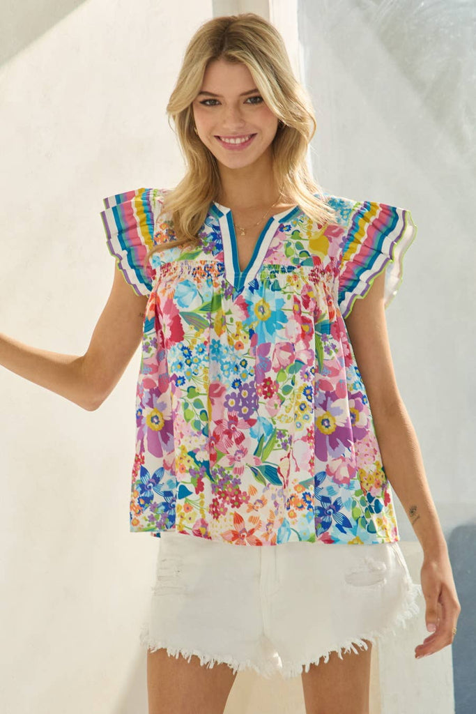 Butterfly Floral Blouse