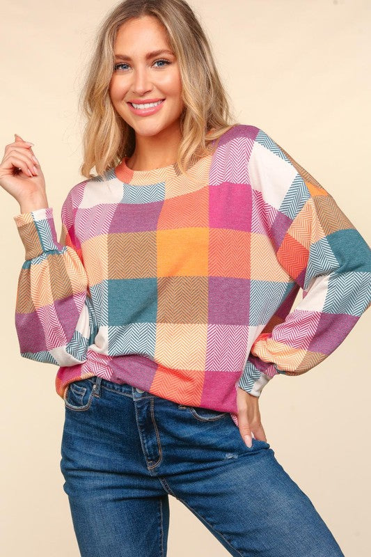 Fall Plaid Casual Top