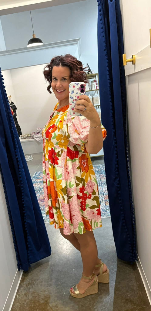 Ivory Floral Dress