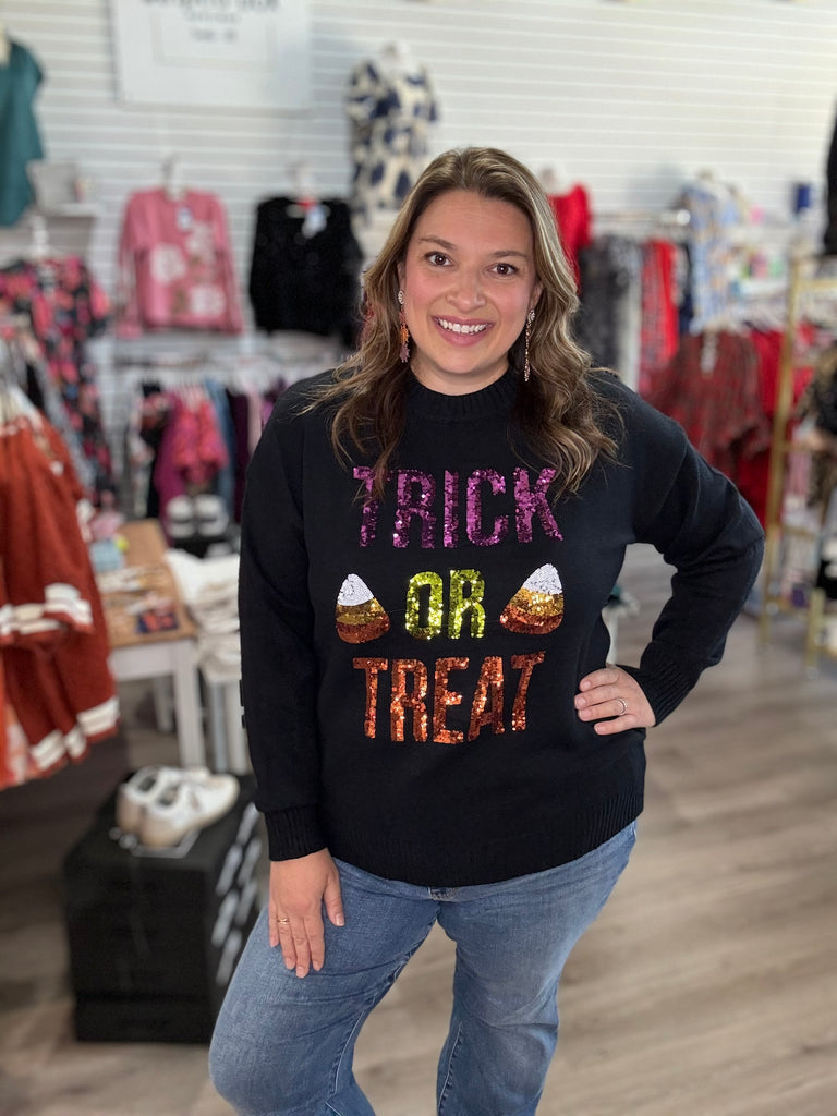 Trick or Treat Sequin Sweater