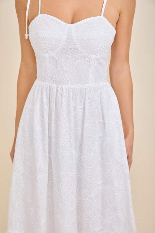 White Seashell Dress – Striped Box Boutique