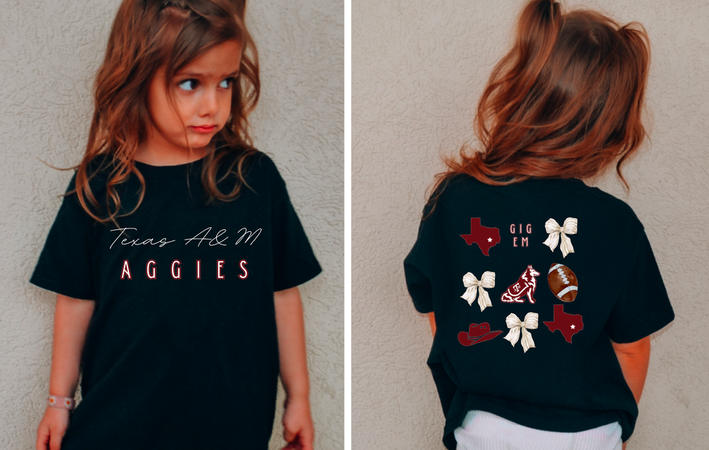 Texas A&M Aggies Coquette Kids T-Shirt