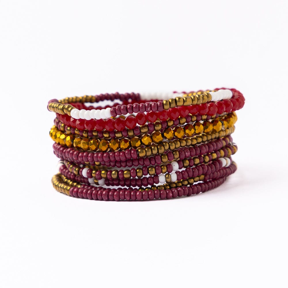 Game Day Color Block Bracelet Set