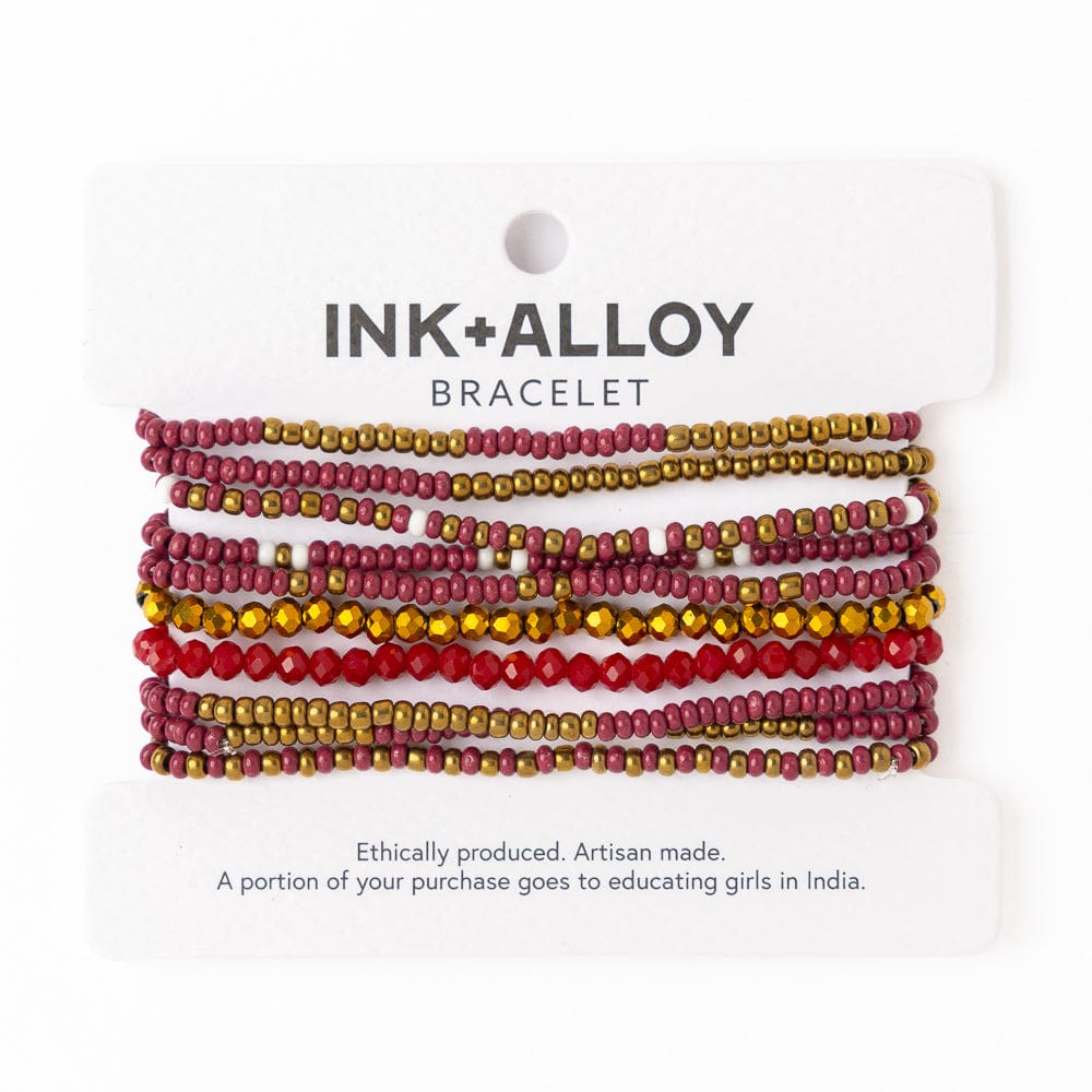 Game Day Color Block Bracelet Set