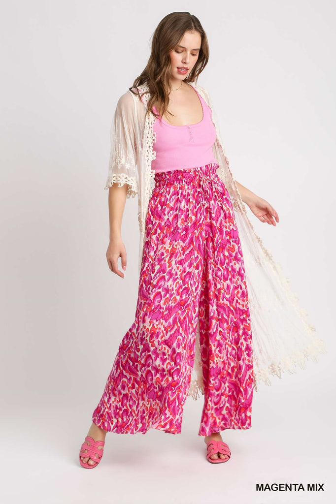 Summer Seaweed Wide Leg Pants