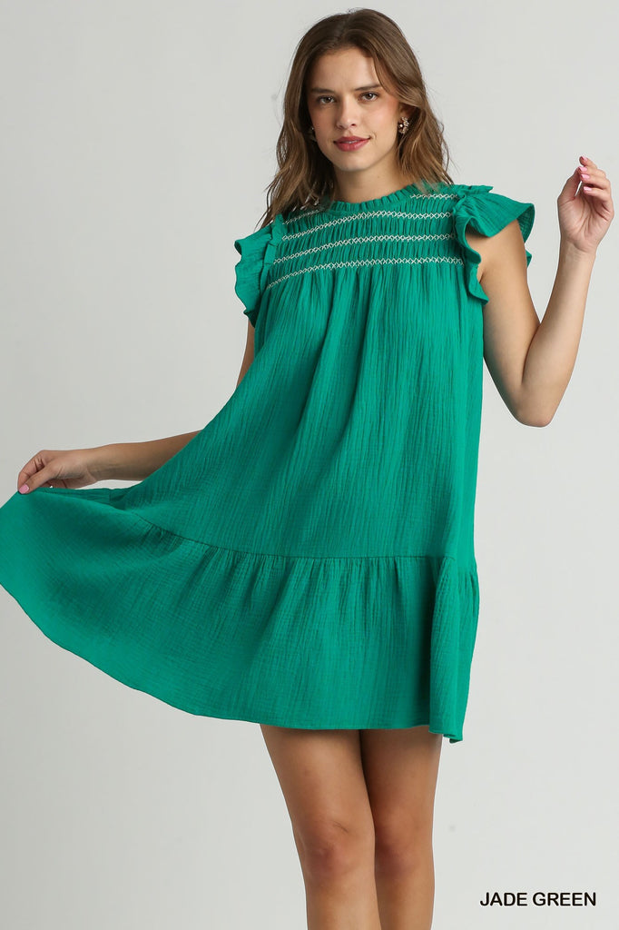 Jade Gauze Dress