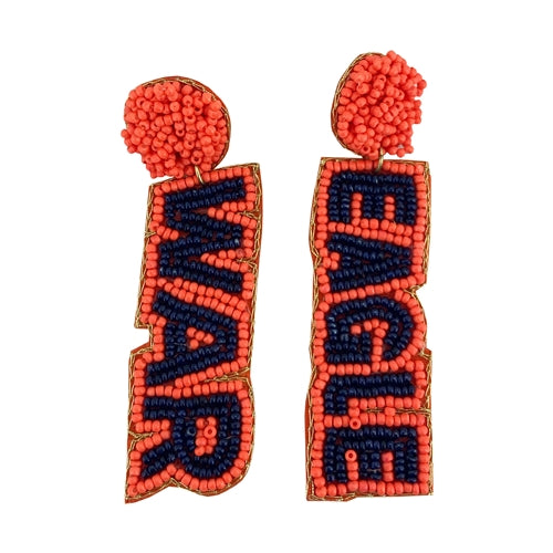 Collegiate Beaded Earrings