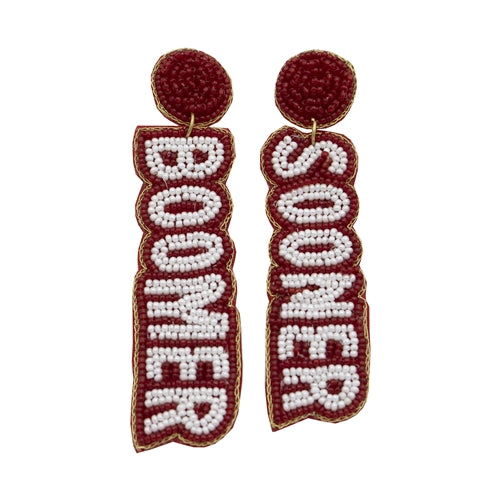 Collegiate Beaded Earrings