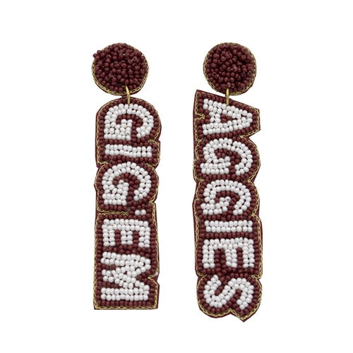 Collegiate Beaded Earrings