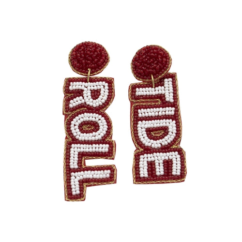 Collegiate Beaded Earrings