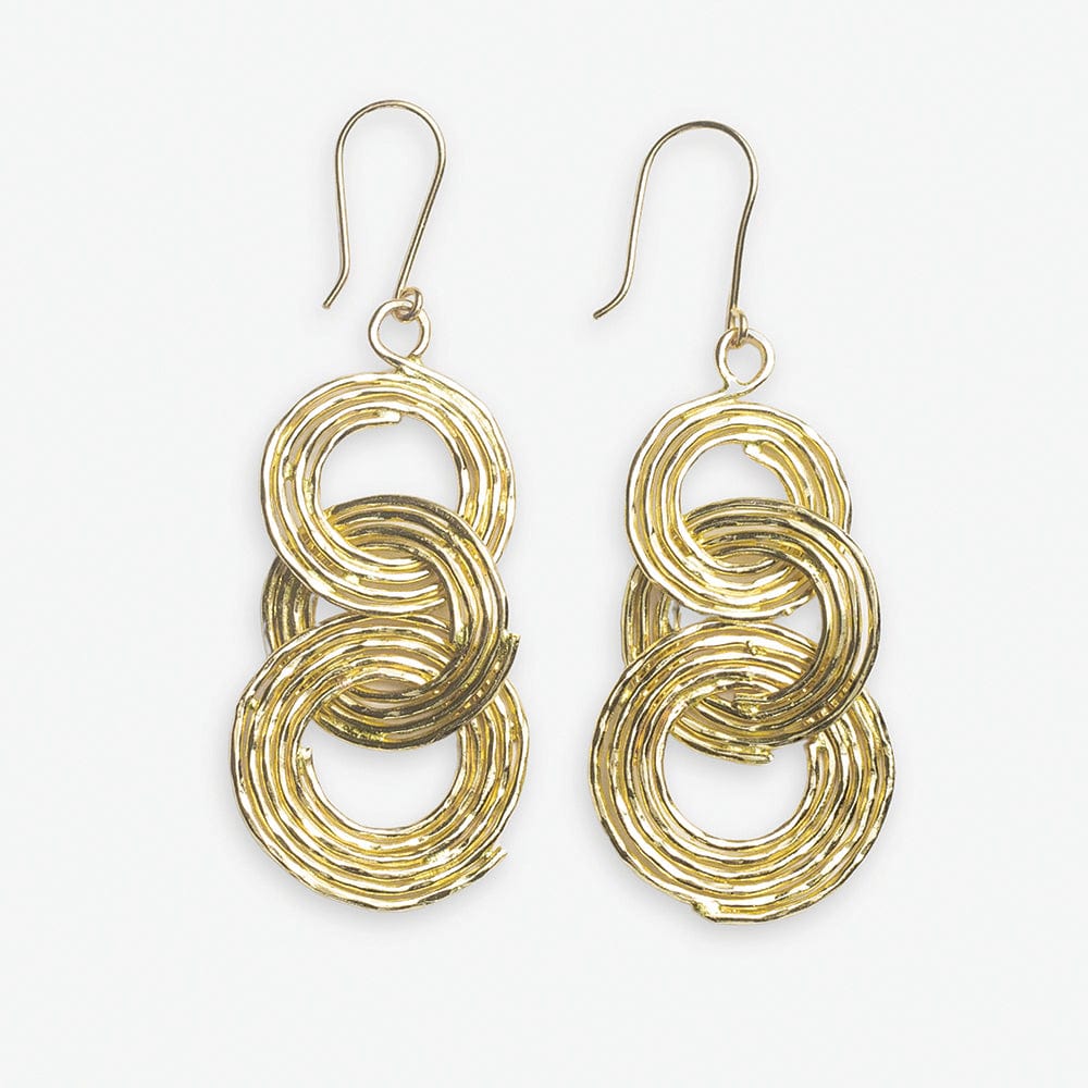 Sloane Spiral Interlinking Circles Earrings