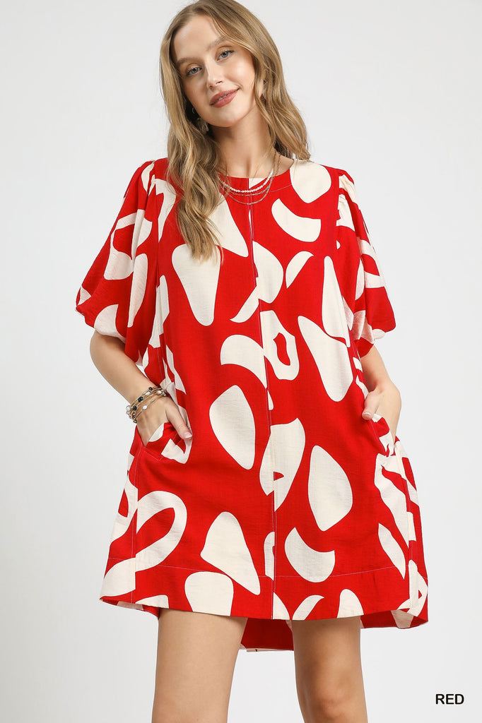 Red Geo Dress