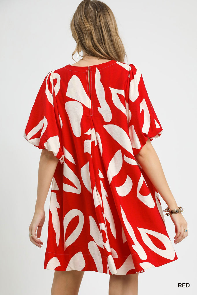 Red Geo Dress