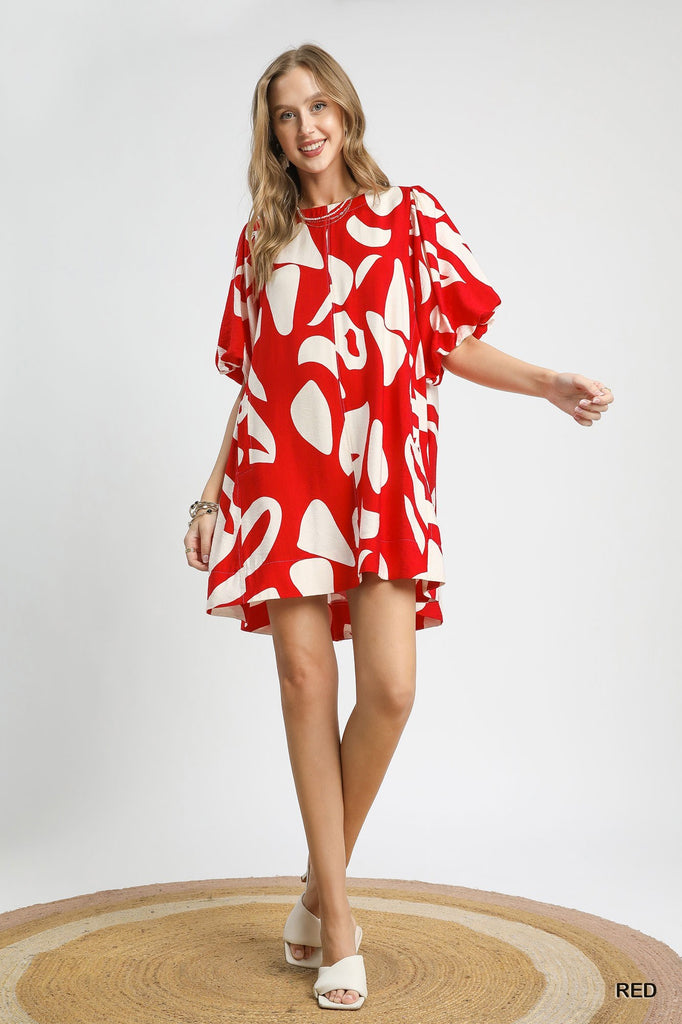 Red Geo Dress