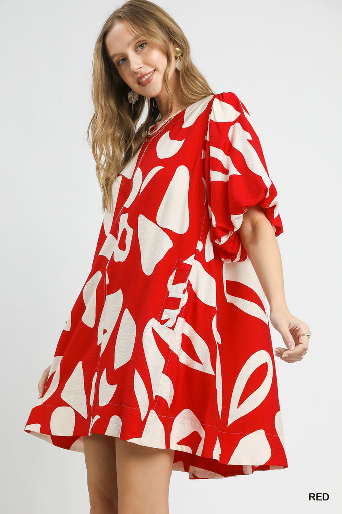 Red Geo Dress