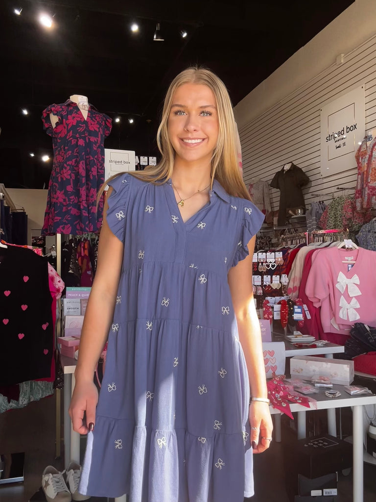 Denim Bow Dress