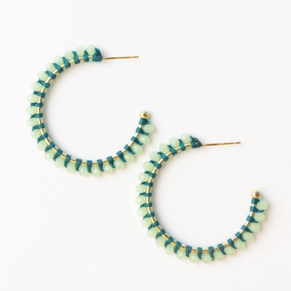 Lillian Crystal Beaded Hoop Earrings