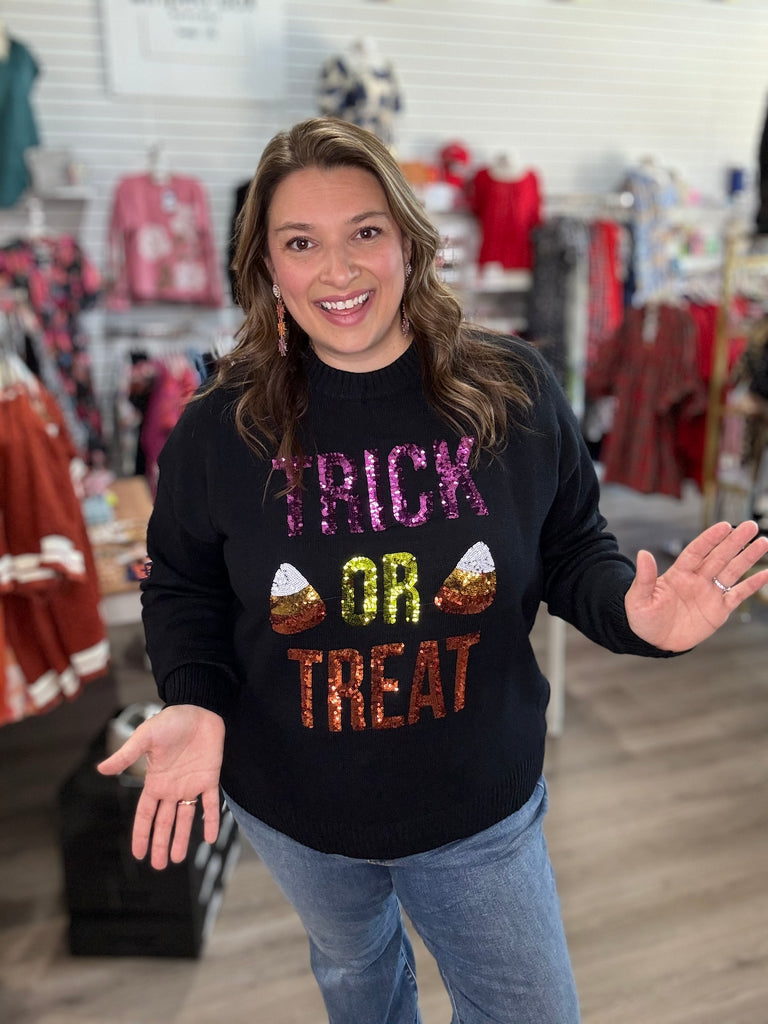 Trick or Treat Sequin Sweater