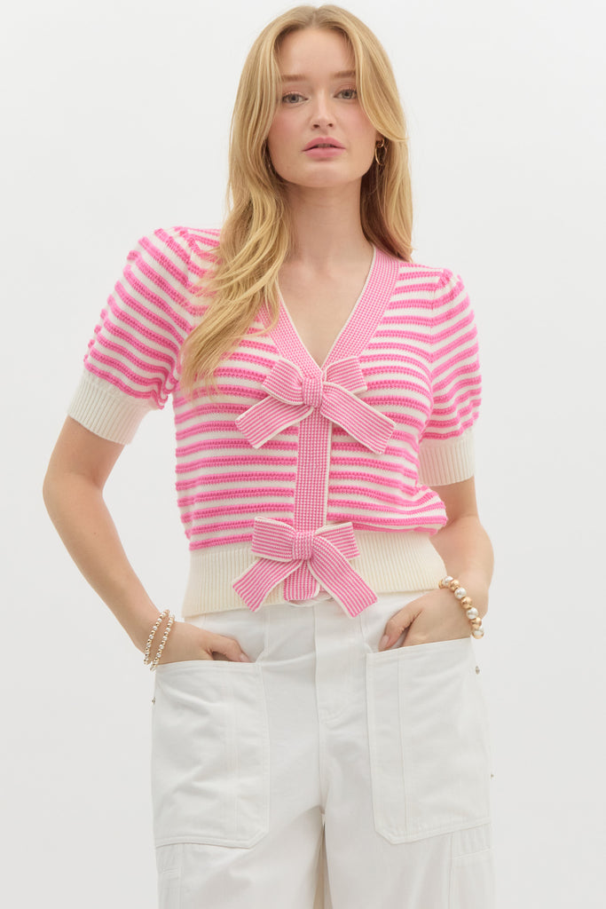 Bow Striped Top