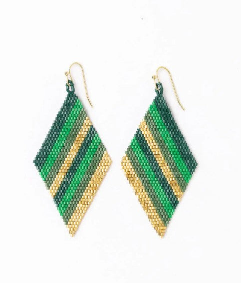 Frida Mixed Stripe Beaded Earrings