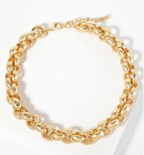 Two Tone Chunky Chain Necklace