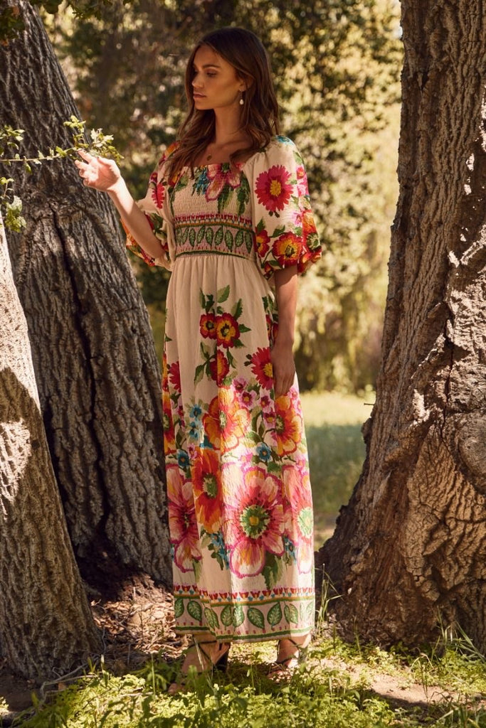 Bold Floral Maxi Dress