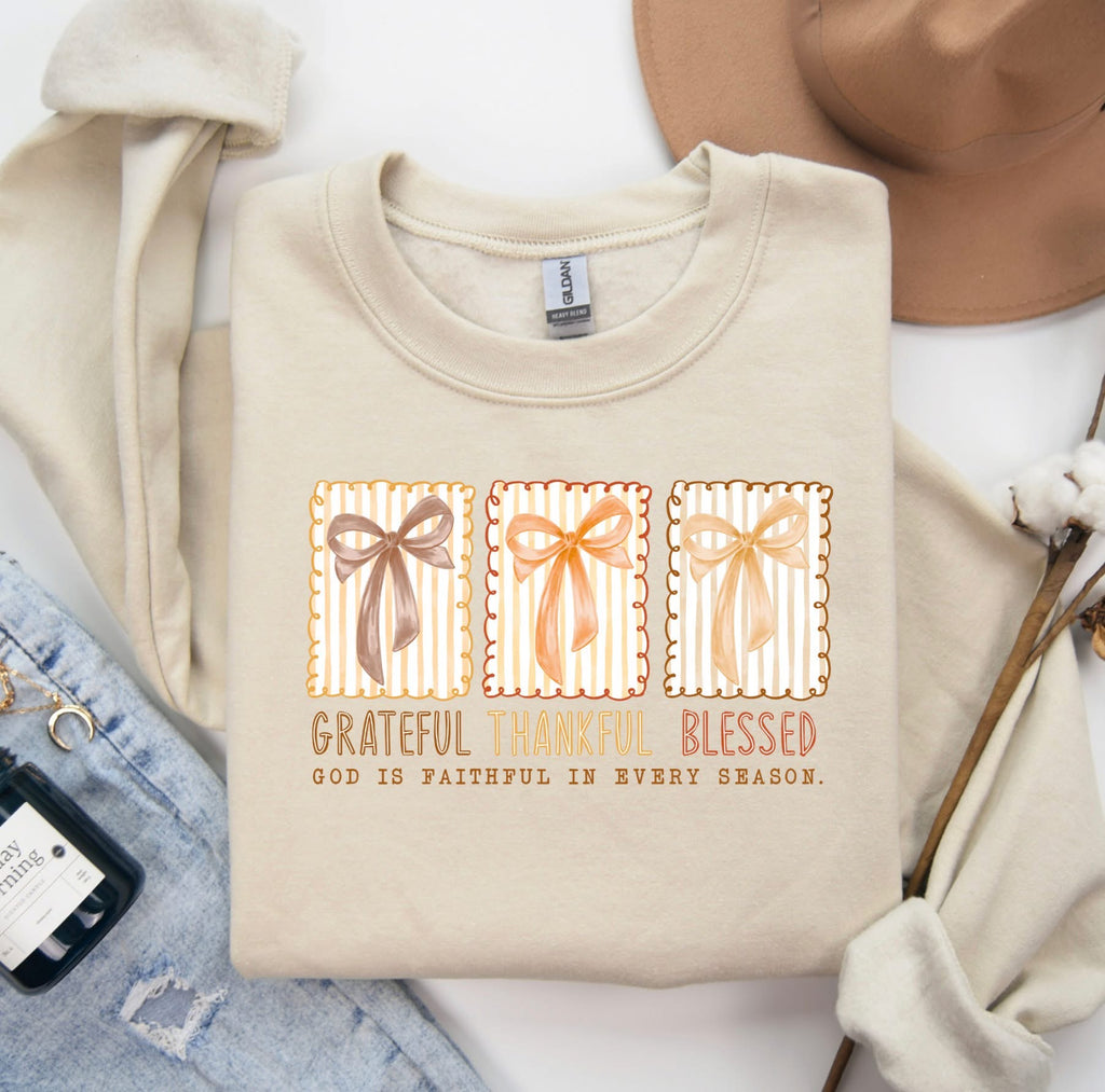 Grateful Thankful Blessed Sweatshirt
