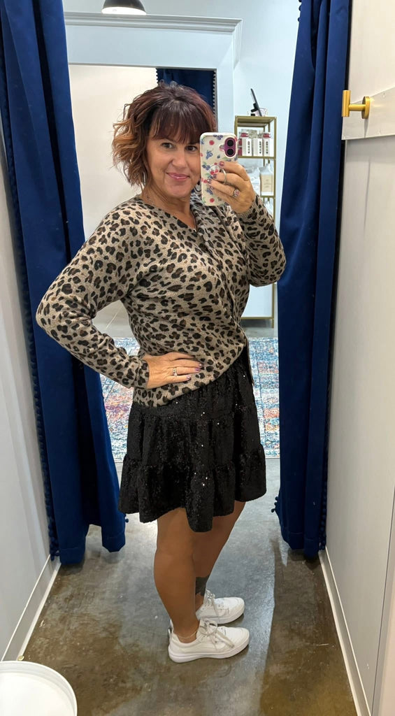 Leopard Button Cardigan