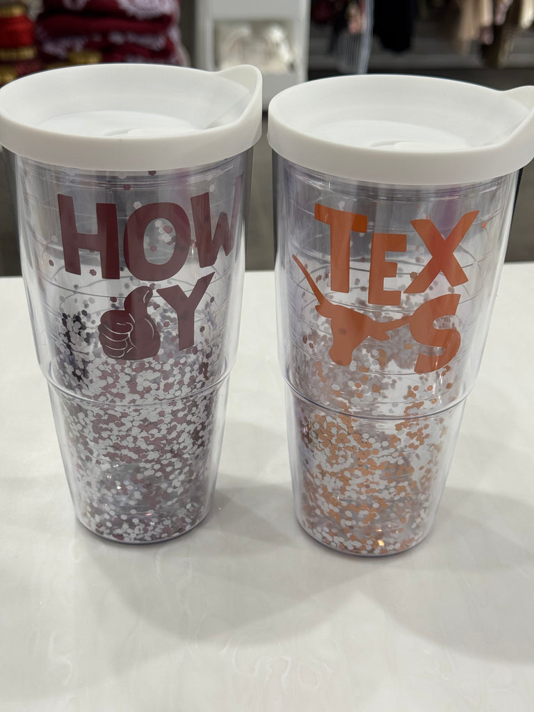 Texas A&M Glitter Tumbler