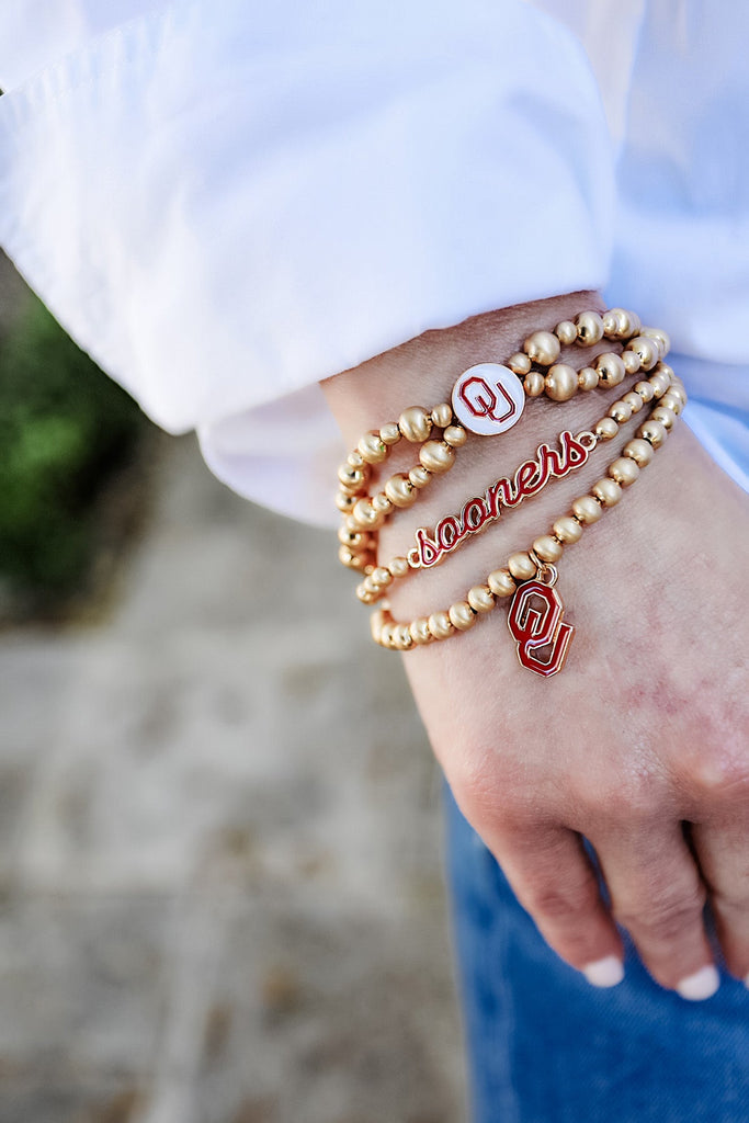 Collegiate Ball Bead Stretch Bracelet