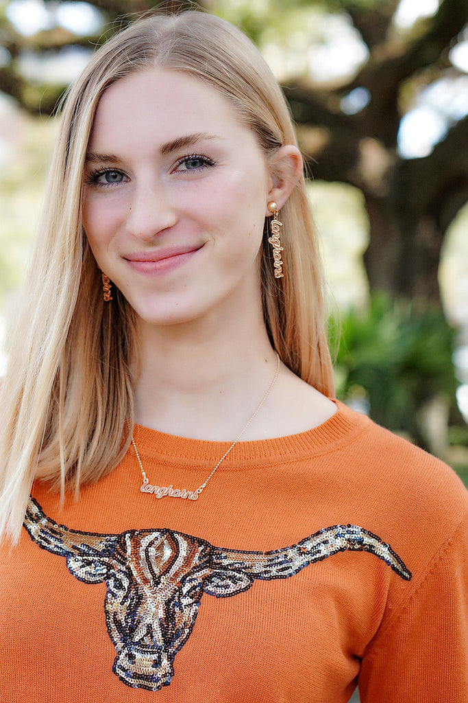 Collegiate Outline Enamel Necklace