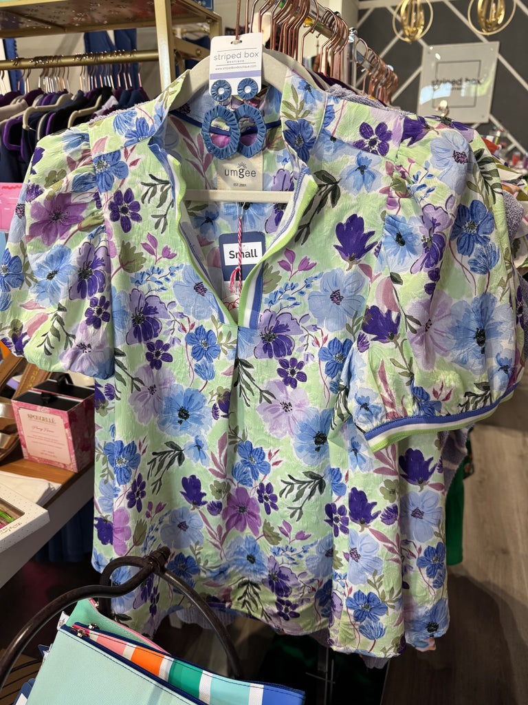Floral Collar Pop Top