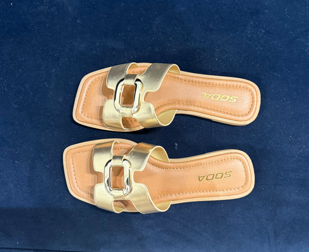 Gold Buckle Slides