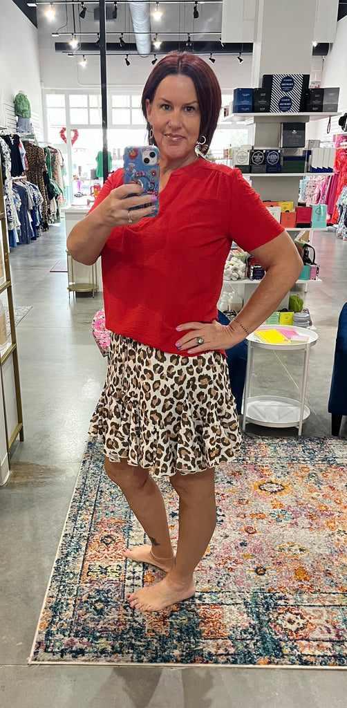 Leopard Tiered Skirt