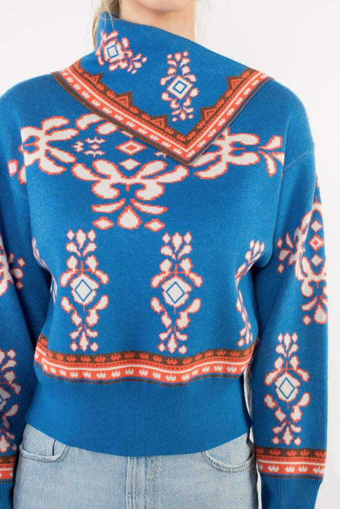 Scarf Neck Sweater
