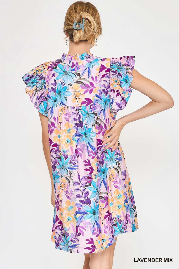 Lavender Tropical Dress