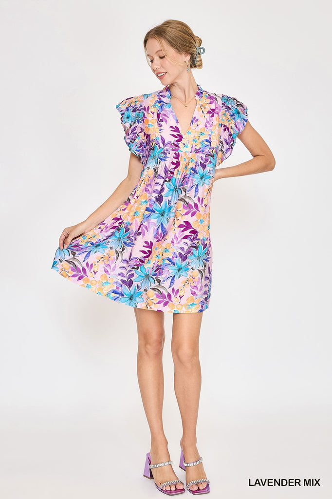 Lavender Tropical Dress