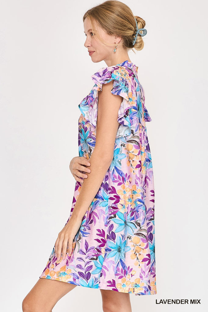 Lavender Tropical Dress