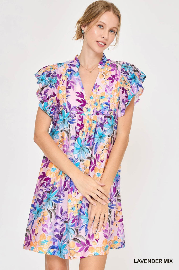 Lavender Tropical Dress