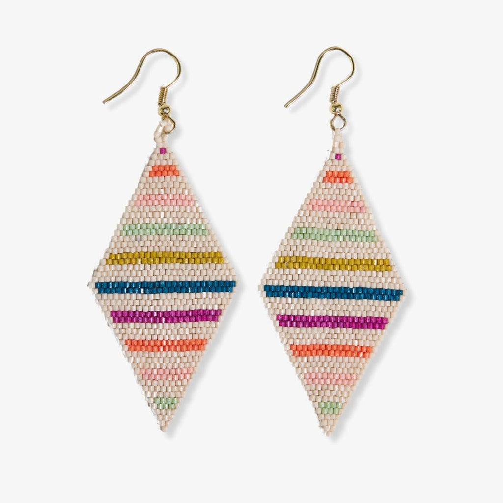 Frida Mixed Stripe Beaded Earrings