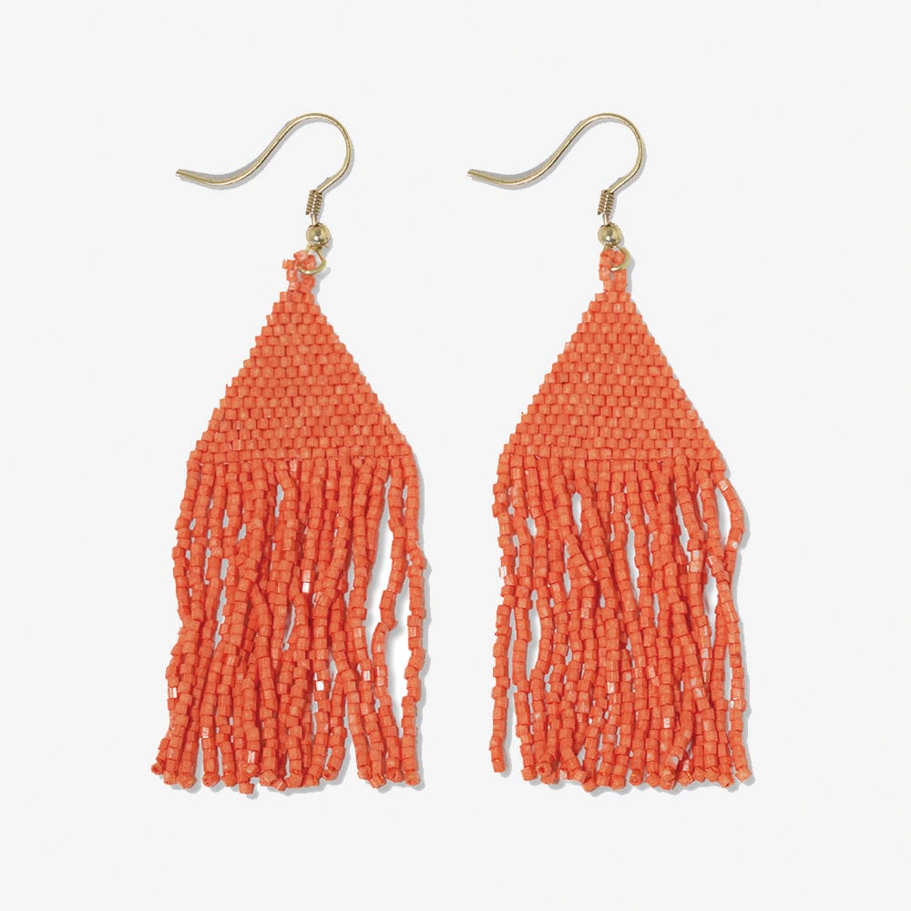 Lexie Solid Beaded Fringe Earrings