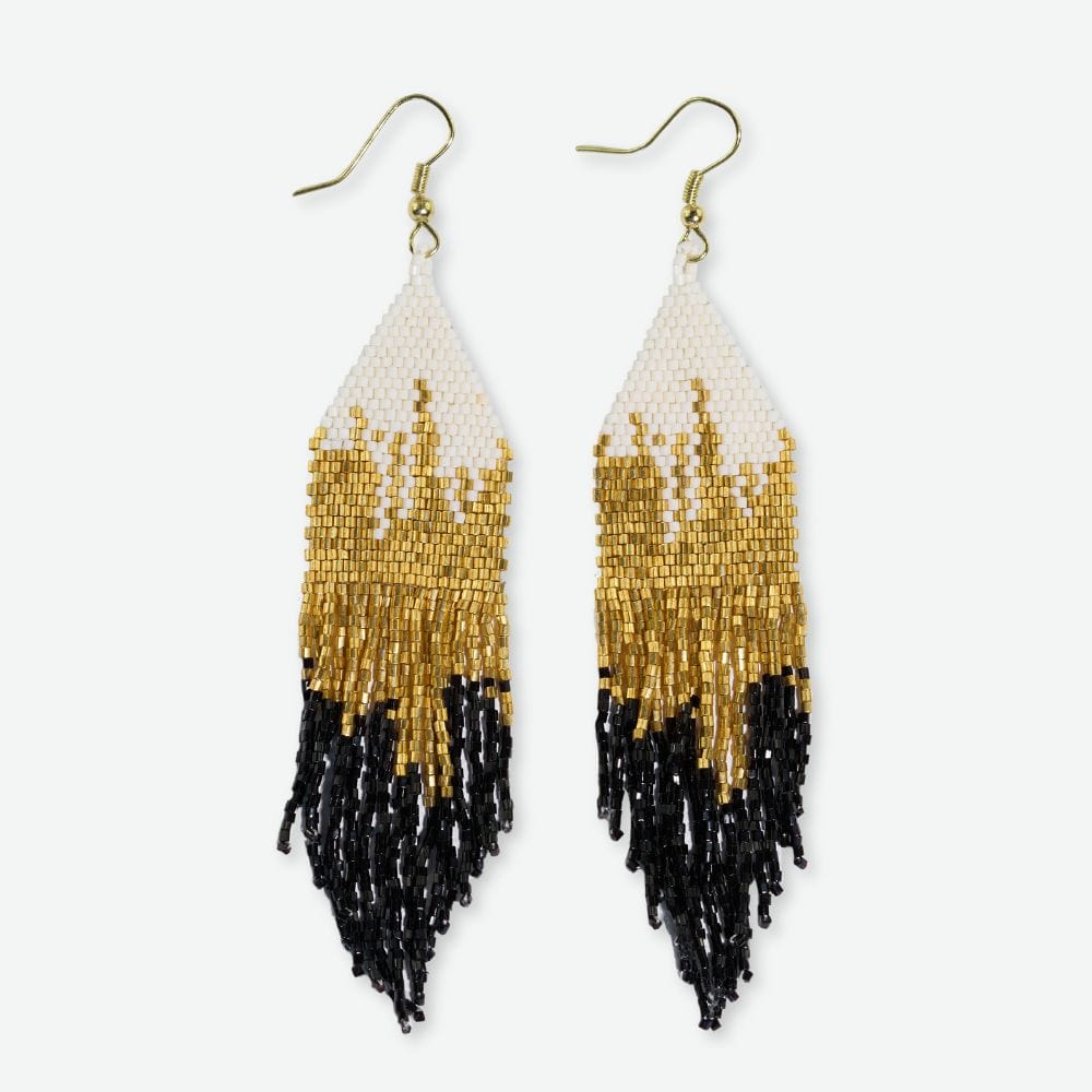 Claire Ombre Beaded Fringe Earrings