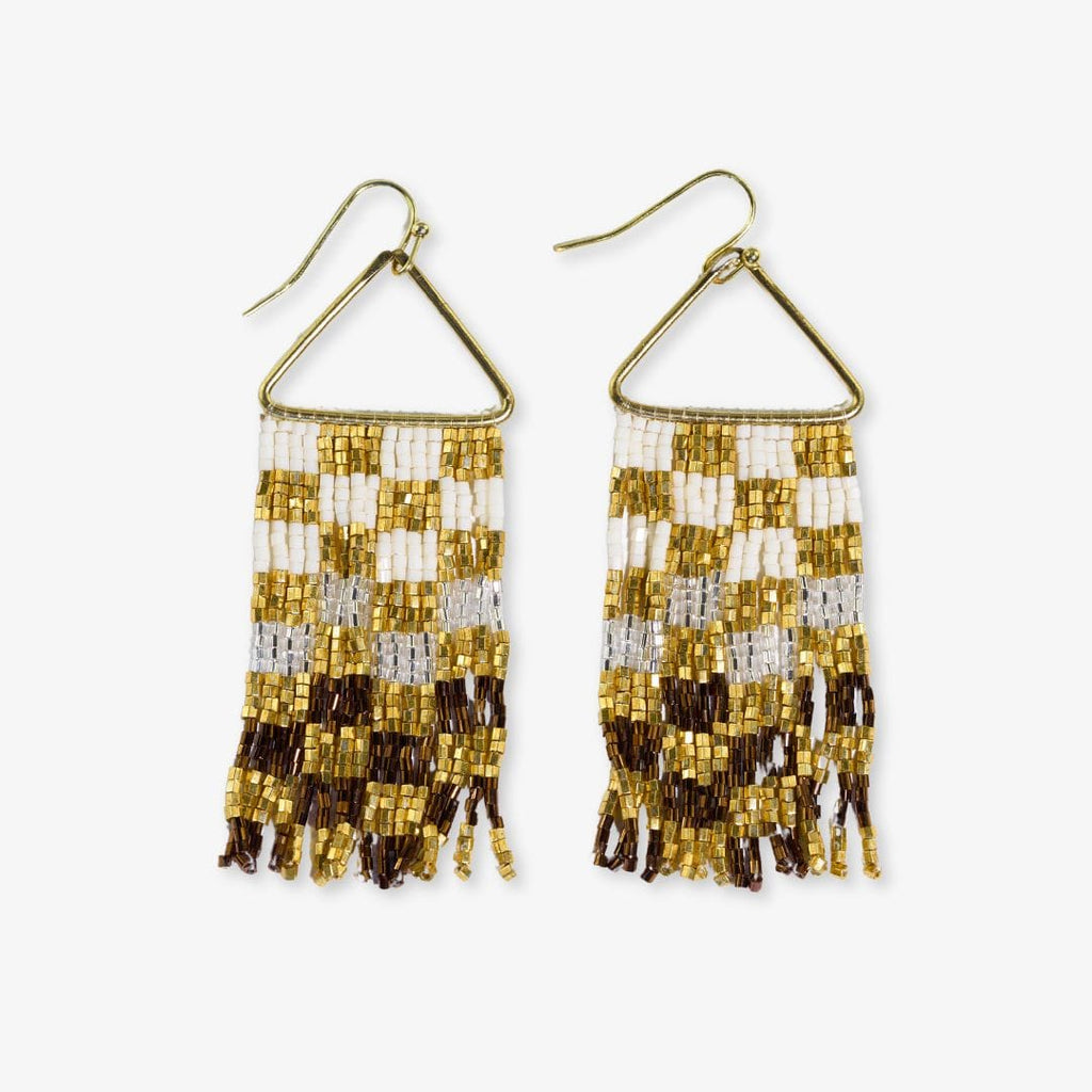 Paige Ascending Blocks Beaded Earrings