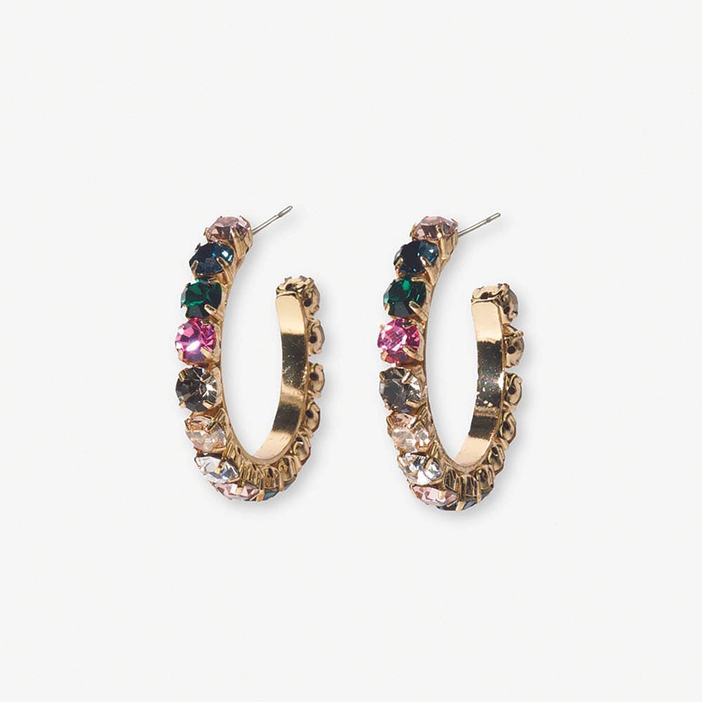 Cameron Mixed Stone Hoops