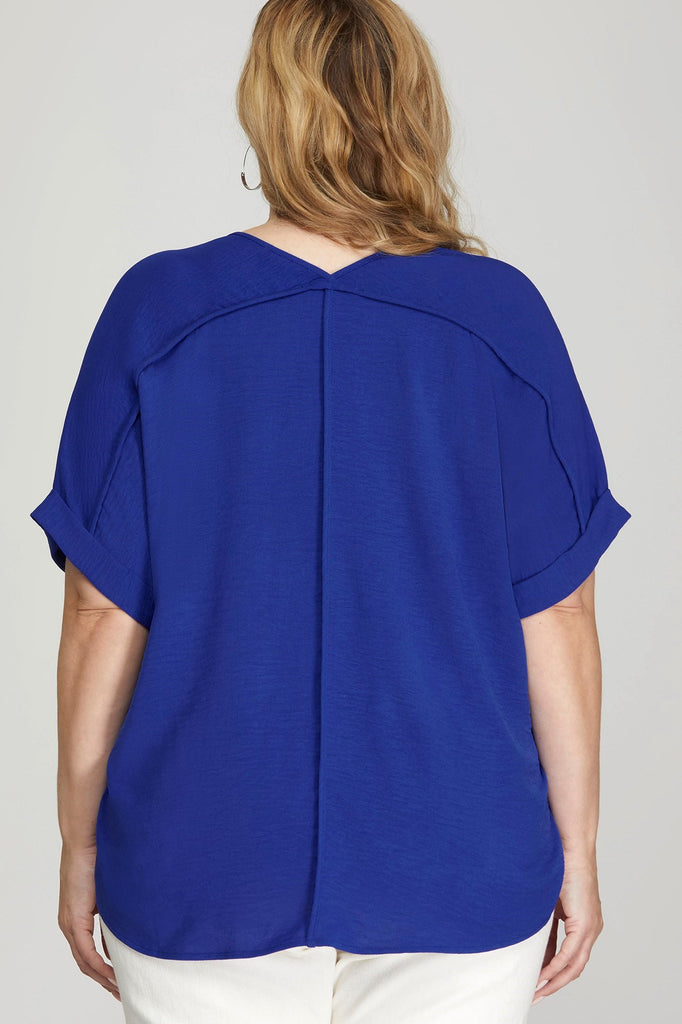 Crinkle Seam Back Top